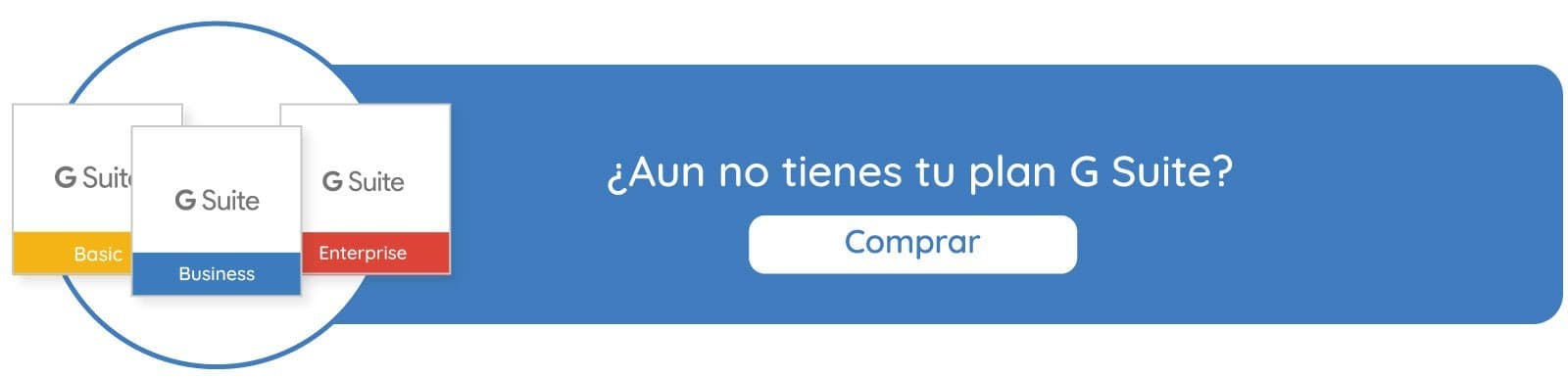 Botón para adquirir un plan G Suite