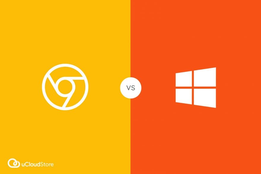 Imagen comparativa de Chrome vs Windows